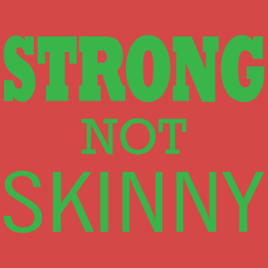 Motiv Strong not skinny Gym Fitness Sport Geschenk