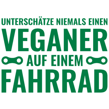 Motiv Veganer Radfahrer - Spruch - Fahrrad - Geschenk