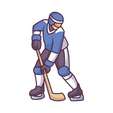 Motiv Sportler mit Hockeyschläger