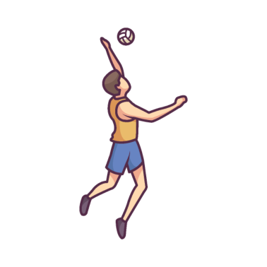 Motiv Ein Sportler, der Vollyball spielt