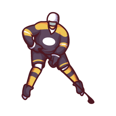 Motiv Ein Sportler, der Eishockey spielt