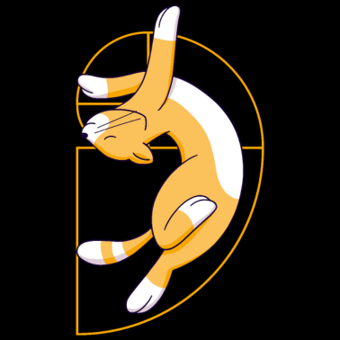 Motiv Spiral Katze Geschenk Fibonacci Folge Mathe