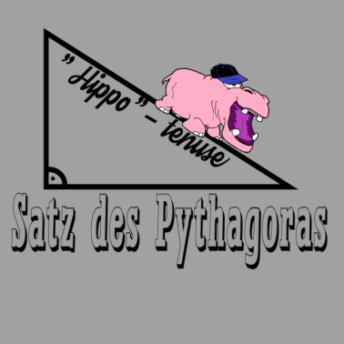 Motiv Mathe,Mathematik,Hippo-tenuse,Humor Pythagoras FUN