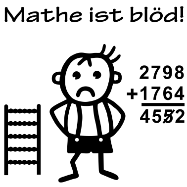 Motiv Mathe ist blöd!