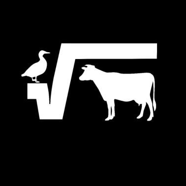 Motiv Die Ente Wurzel aus Kuh - Mathe Mathematik lustig