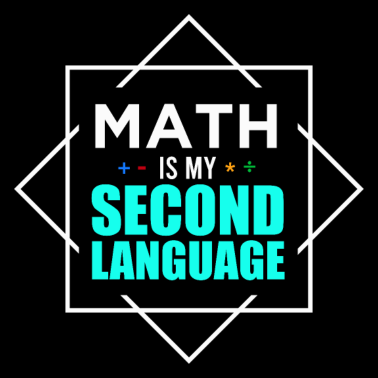 Motiv Mathe-Symbole Math Is My Second Language Geschenk