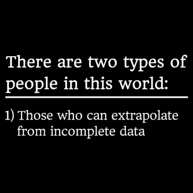 Motiv Mathe Statistik Extrapolation Spruch