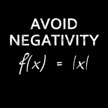 Motiv Avoid Negativity - Mathe Design