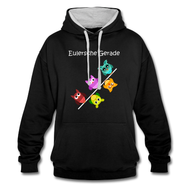 Mathe LK Hoodie - eulersche gerade, Eulen, Geschenk für Mathematiker