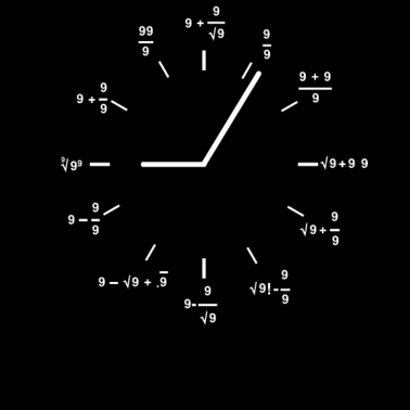 Motiv Mathe Mathematische Uhr Lustig