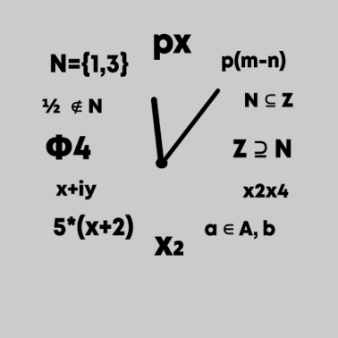 Motiv Mathe Formeln Uhr Mathematik T-Shirt