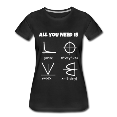 Mathe LK T-Shirt - Liebe, Mathe - Herz als Formel und Graph