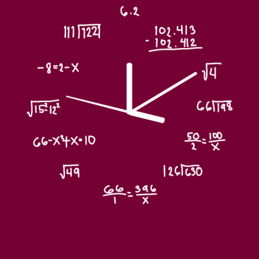 Motiv Math Design Clock