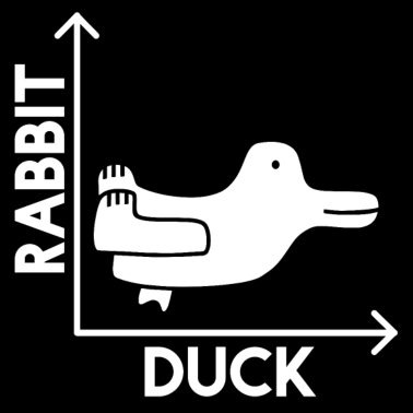 Motiv Ente Hase - X Y Achse Mathematik