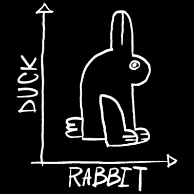 Motiv Ente und Hase Parabellform