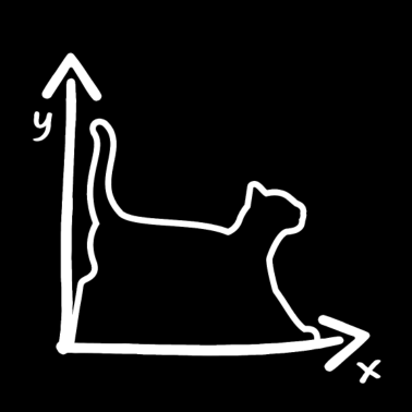 Motiv KATZE KATZEN KOORDINATENSYSTEM MATHE NERD GESCHENK