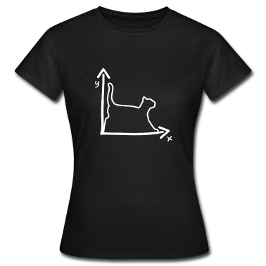 Mathe LK T-Shirt - KATZE KATZEN KOORDINATENSYSTEM MATHE NERD GESCHENK