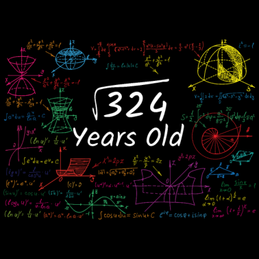 Motiv 324 Years Old - Wurzel aus 324 - 18. Geburtstag