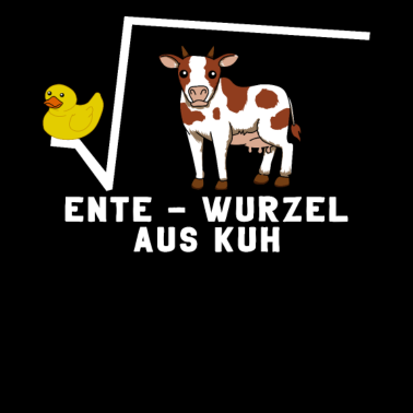 Motiv Ente Wurzel Kuh Mathe Wortspiel Mathematik Mathe