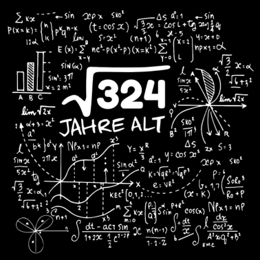 Motiv WURZEL 324 = 18 JAHRE MATHE GEBURTSTAG GESCHENK