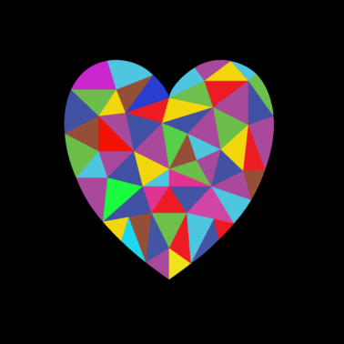 Motiv Herz Polygon 3D Sternbild Geometrie Geschenkidee