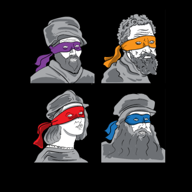 Motiv Leonardo Donatello Michelangelo Raphael Geschenk