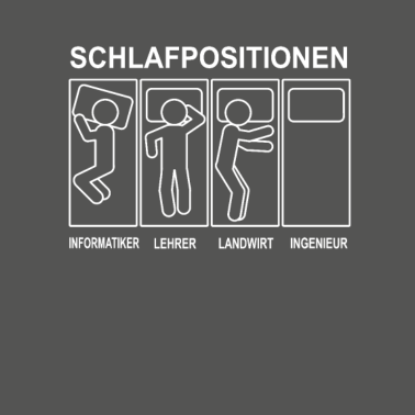 Motiv Ingenieur Schlafpositionen Student Engineer Lustig