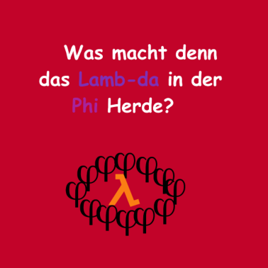 Motiv Ein Lambda in der Phi-Herde