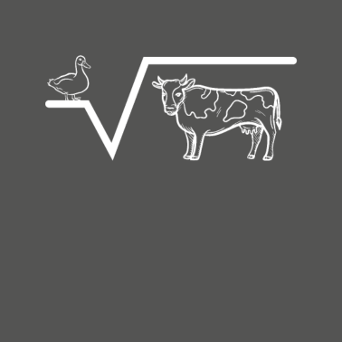 Motiv Lustig Ente Wurzel aus Kuh Schule Mathe Geschenk