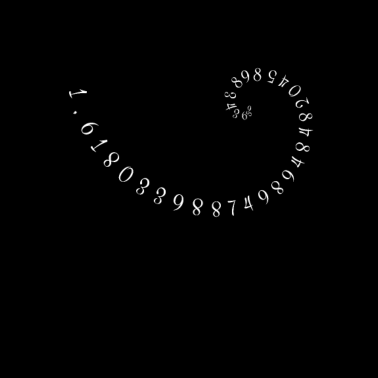 Motiv 1,618 Goldener Schnitt - Fibonacci Zahlen