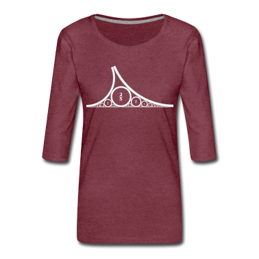 Mathe LK T-Shirt - Brüche als Kreise - horizontal und weiß