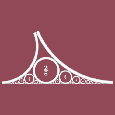 Motiv Brüche als Kreise - horizontal und weiß