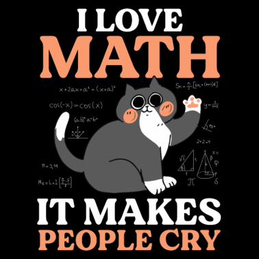 Motiv Lustige Katze Mathe Lehrer Streber Wissenschaftler