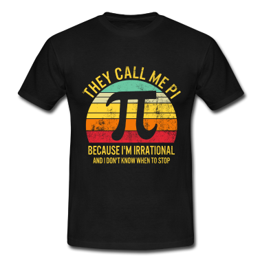 Mathe LK T-Shirt - Vintage nennen sie mich Pi Day Shirt lustig, weil
