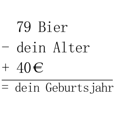 Motiv Bier Mathe