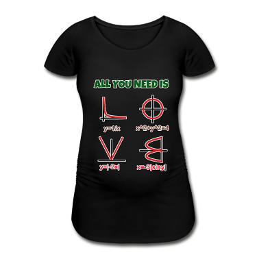 Mathe LK T-Shirt - Liebe, Mathe - Herz als Formel und Graph