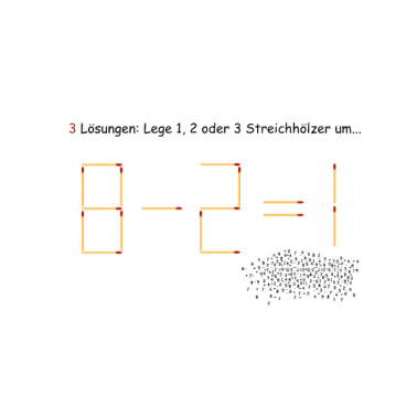 Motiv Streichholzrätsel 8 - 2 = 1