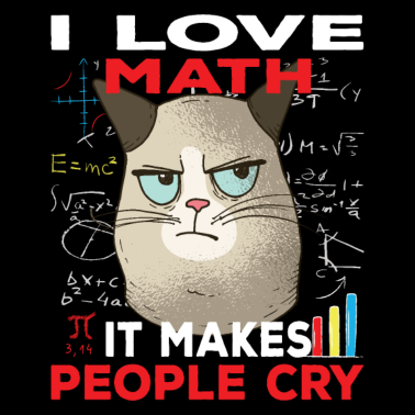 Motiv Katze lustiges Mathe-Geschenk ich liebe Mathe