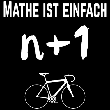 Motiv Mathe ist einfach. Bei Fahrrädern gilt: n+1