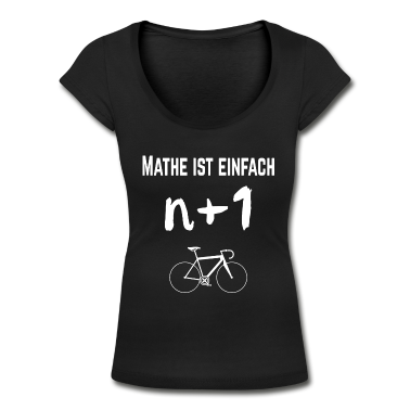 Mathe LK T-Shirt - Mathe ist einfach. Bei Fahrrädern gilt: n+1