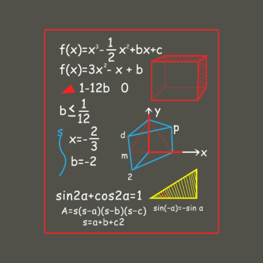 Motiv Math-Spickzettel Mathematikerin oder Nerd- Geschen