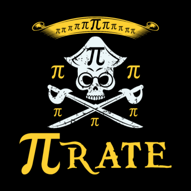 Motiv Pi rate - Mathe Nerd Design