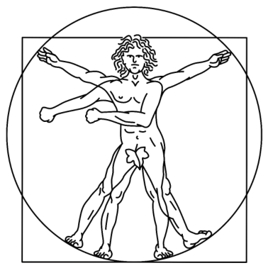 Motiv FLOSS Vitruvian Mann - Zeichnung Leonardo da Vinci