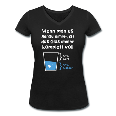 Mathe LK T-Shirt - Wenn man es genau nimmt ist das Glas immer voll
