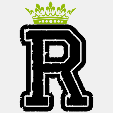 Motiv buchstabe R krone