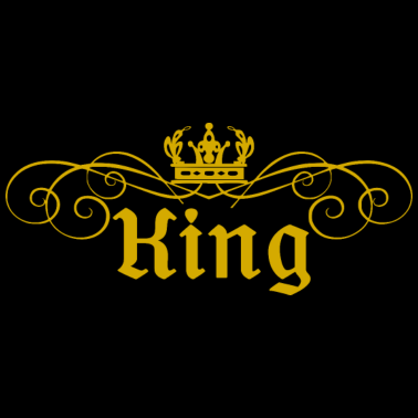 Motiv King Queen Partnerlook Gold