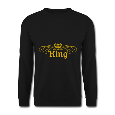 King Queen Pullover - King Queen Partnerlook Gold