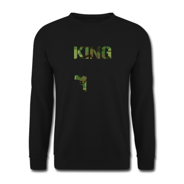 King Queen Pullover - king CAMOUFLAGE PISTOLE Paar-Liebe King Queen