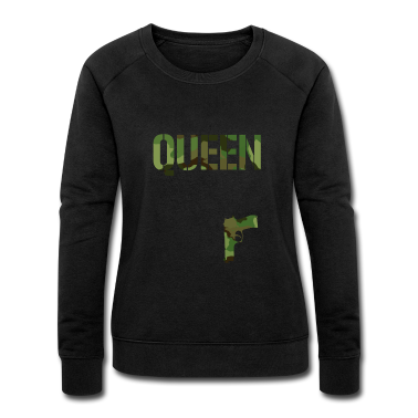 King Queen Pullover - QUEEN CAMOUFLAGE PISTOLE Paar-Liebe King Queen