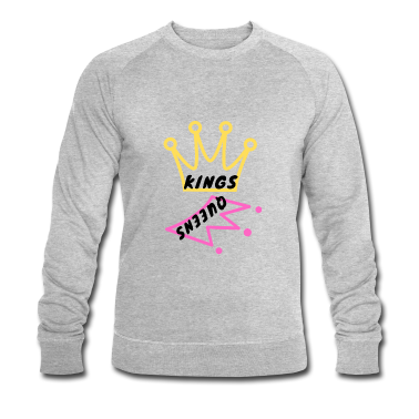 King Queen Pullover - Kings Queens Crown - Gelb und Pink -